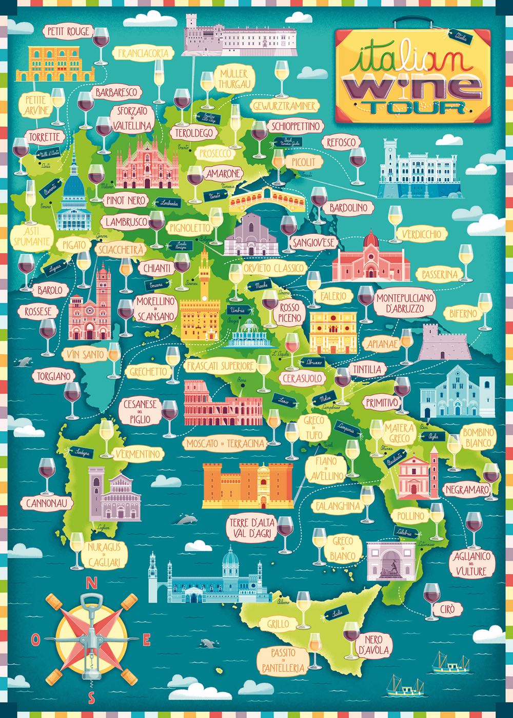 *Italian Wine Tour 🔄 - Ravensburger puzzle collectible [Barcode 4005555012382] - Main Image 2