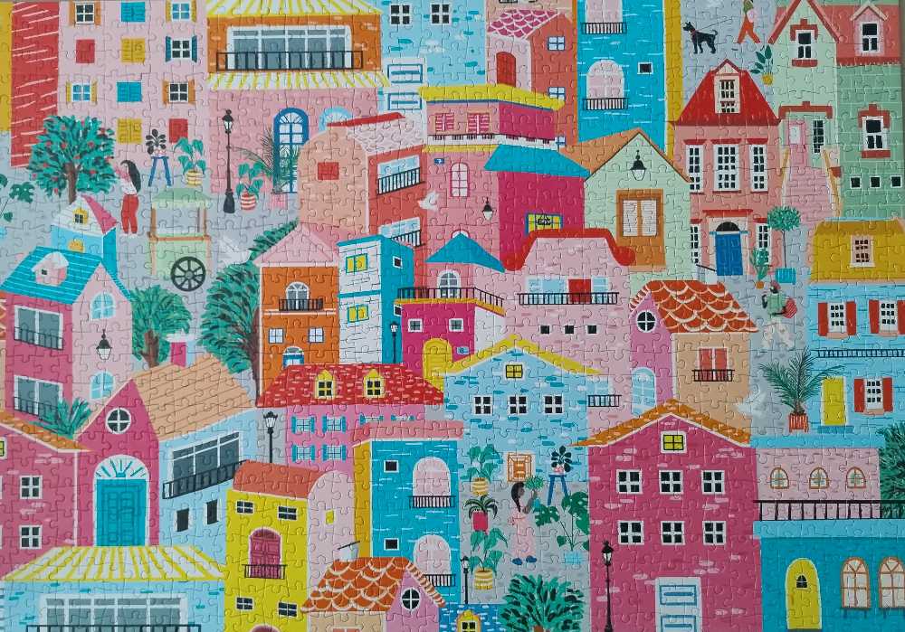 Colorful Houses - Magnolia Puzzles puzzle collectible - Main Image 2