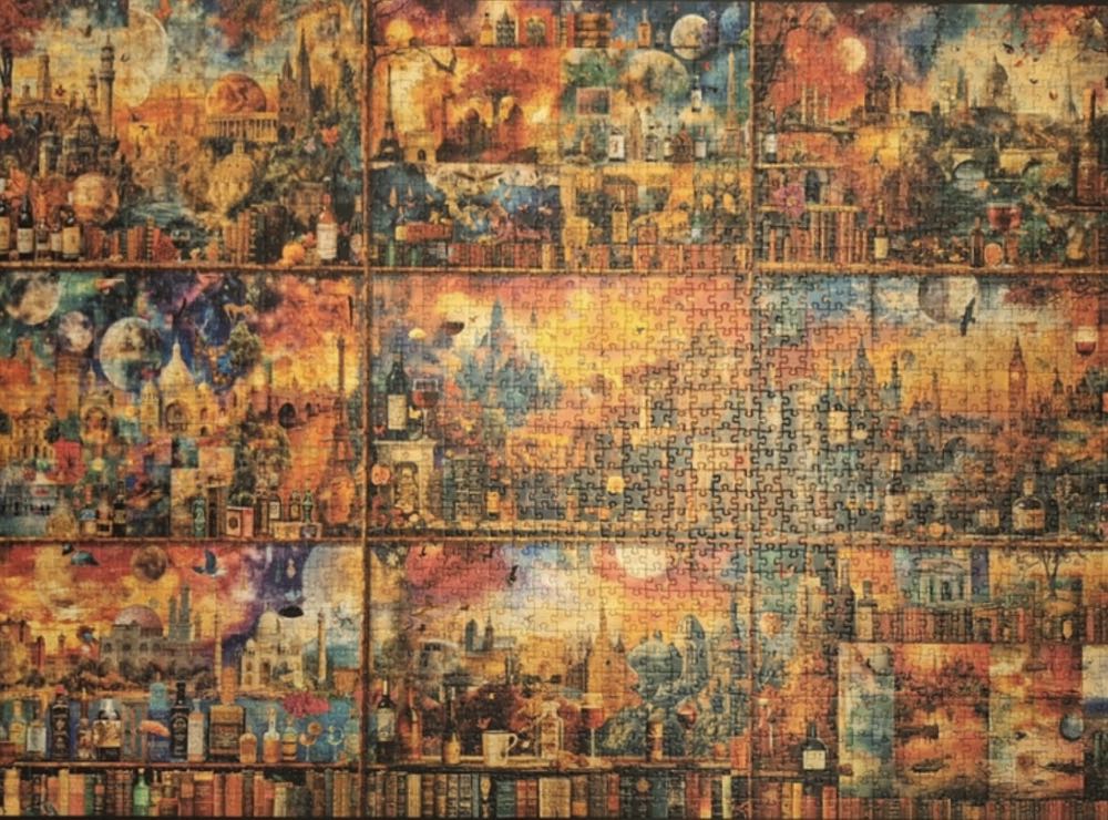 Time Out Travel With Books And Wine - Schmidt Puzzle puzzle collectible [Barcode 4001504597450] - Main Image 3