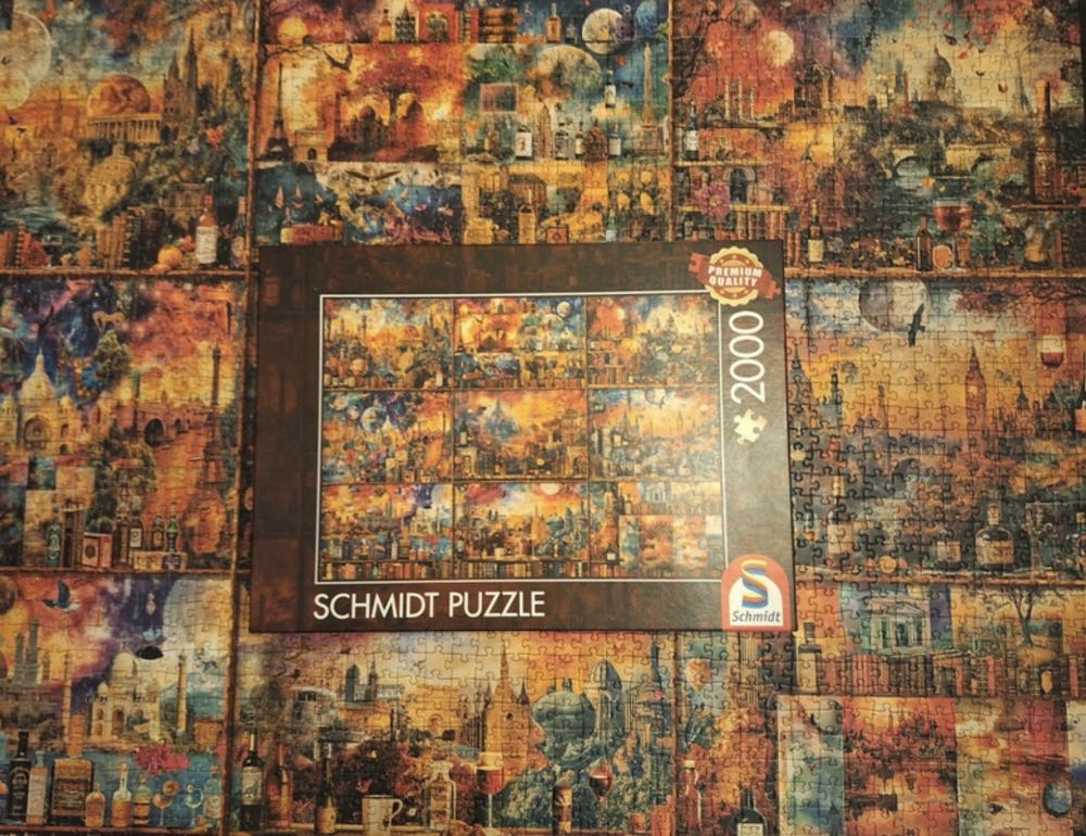 Time Out Travel With Books And Wine - Schmidt Puzzle puzzle collectible [Barcode 4001504597450] - Main Image 4