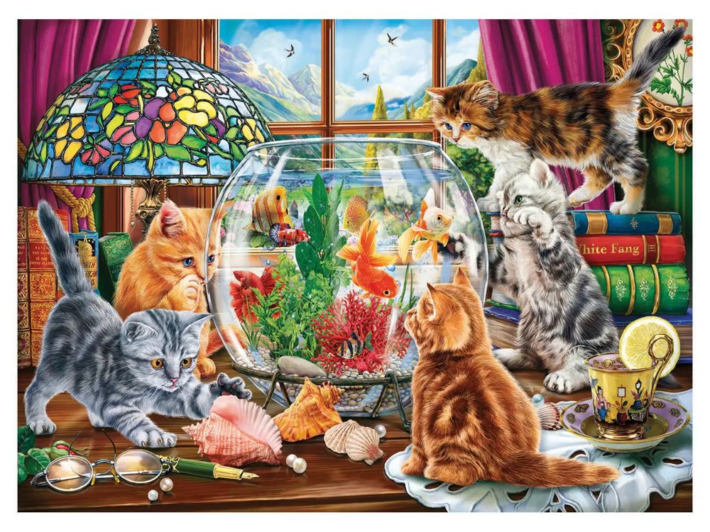 Kittens And Aquarium - Anatolian puzzle collectible [Barcode 8698543111424] - Main Image 2