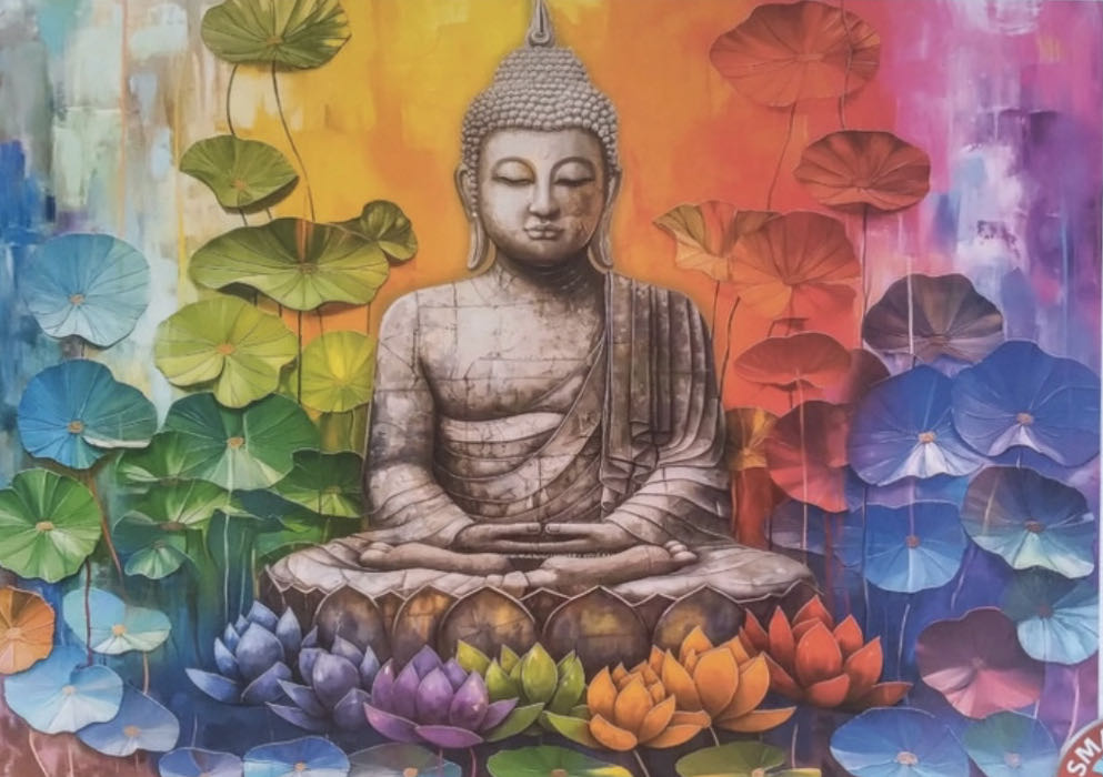 Colorful Buddha - EuroGraphics puzzle collectible [Barcode 0628136659253] - Main Image 2