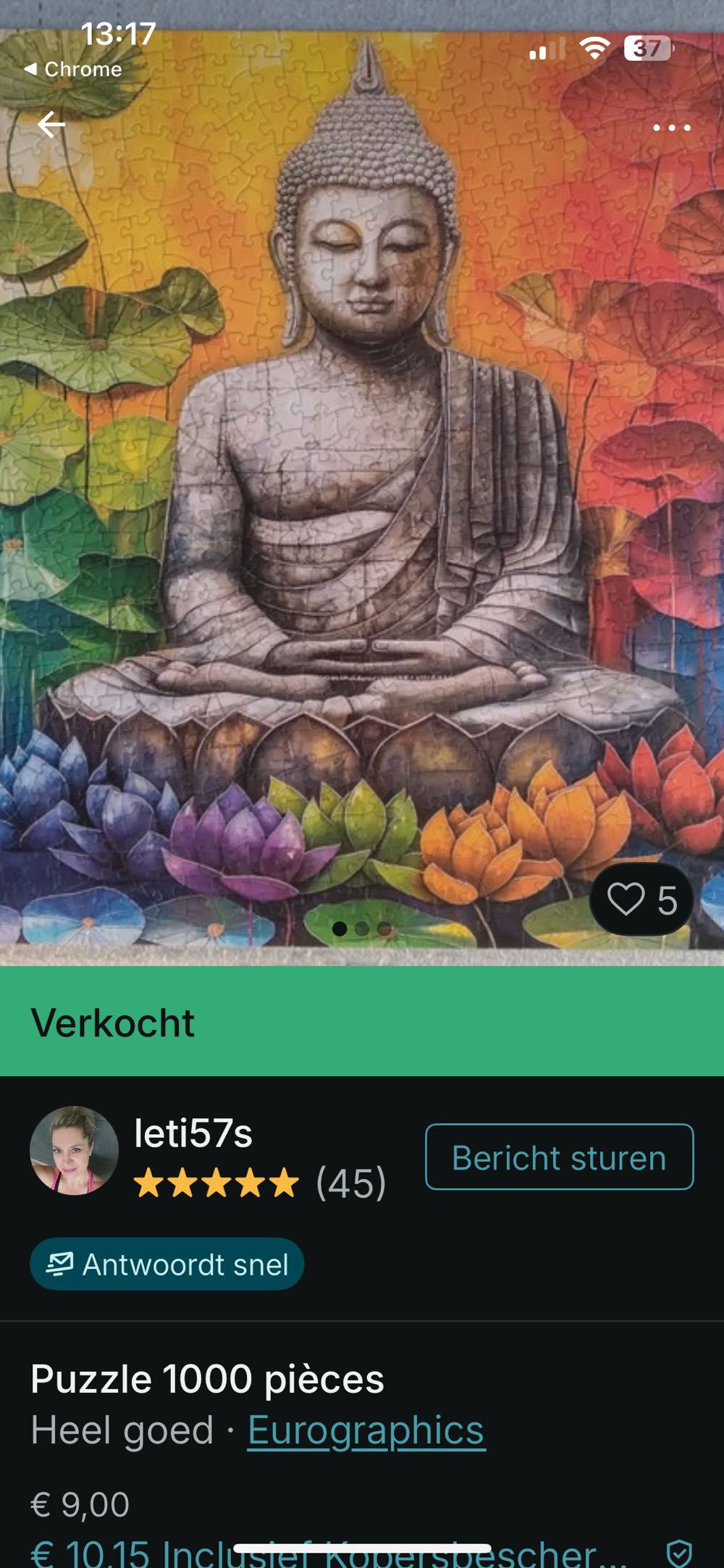 Colorful Buddha - EuroGraphics puzzle collectible [Barcode 0628136659253] - Main Image 4