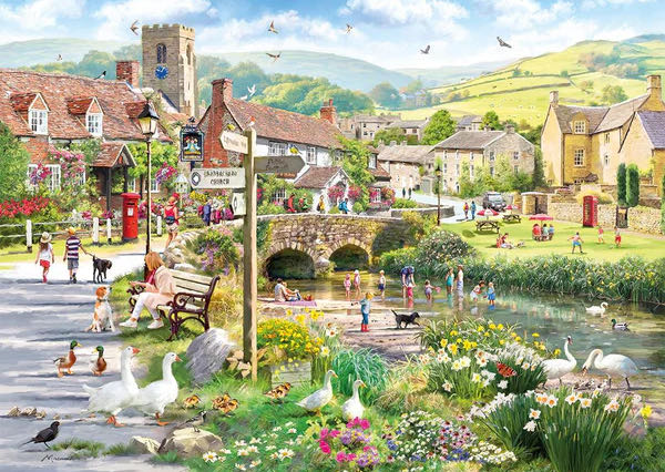 Puddle Ducks And Paddling (Saskia Lene) - Gibsons puzzle collectible [Barcode 5012269031645] - Main Image 2