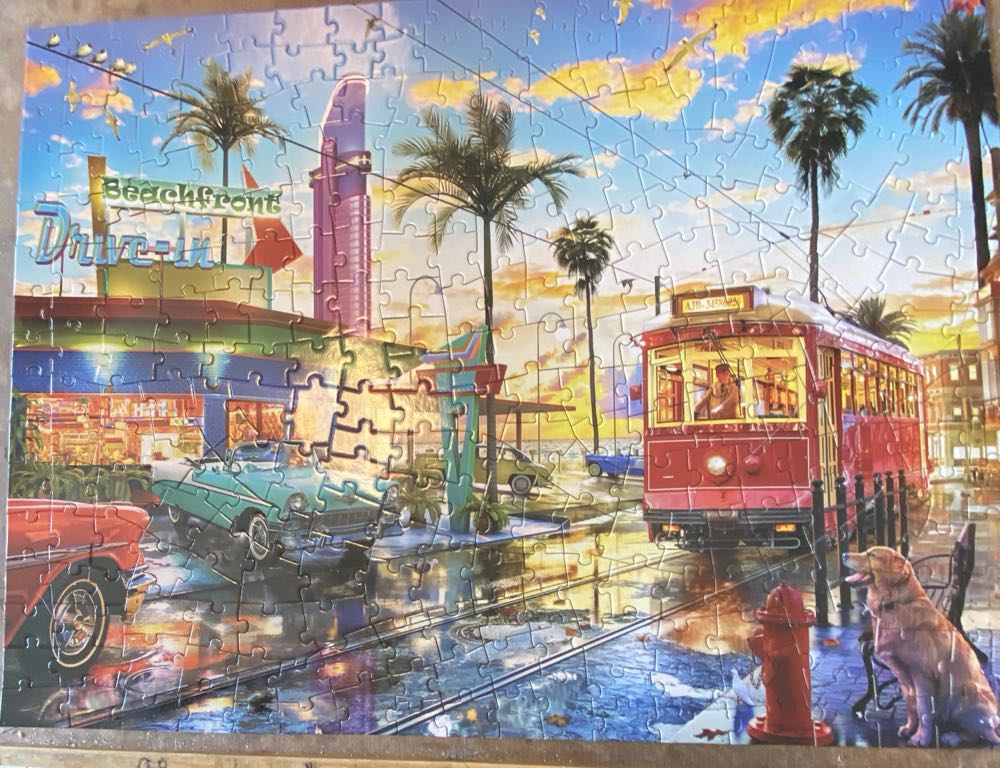Beachfront Drive In - Bits & Pieces puzzle collectible [Barcode 192949087768] - Main Image 2