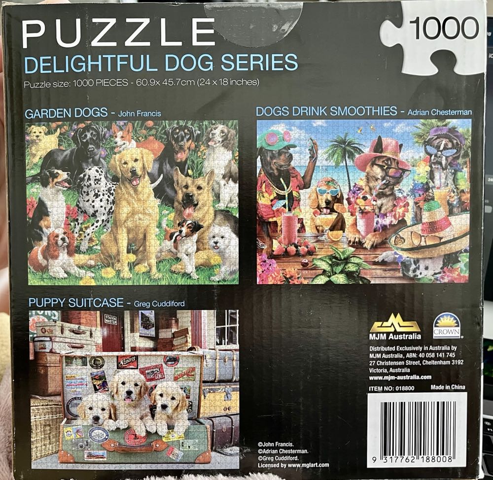 Delightful Dogs - Crown MJM Australia puzzle collectible [Barcode 9317762188008] - Main Image 2