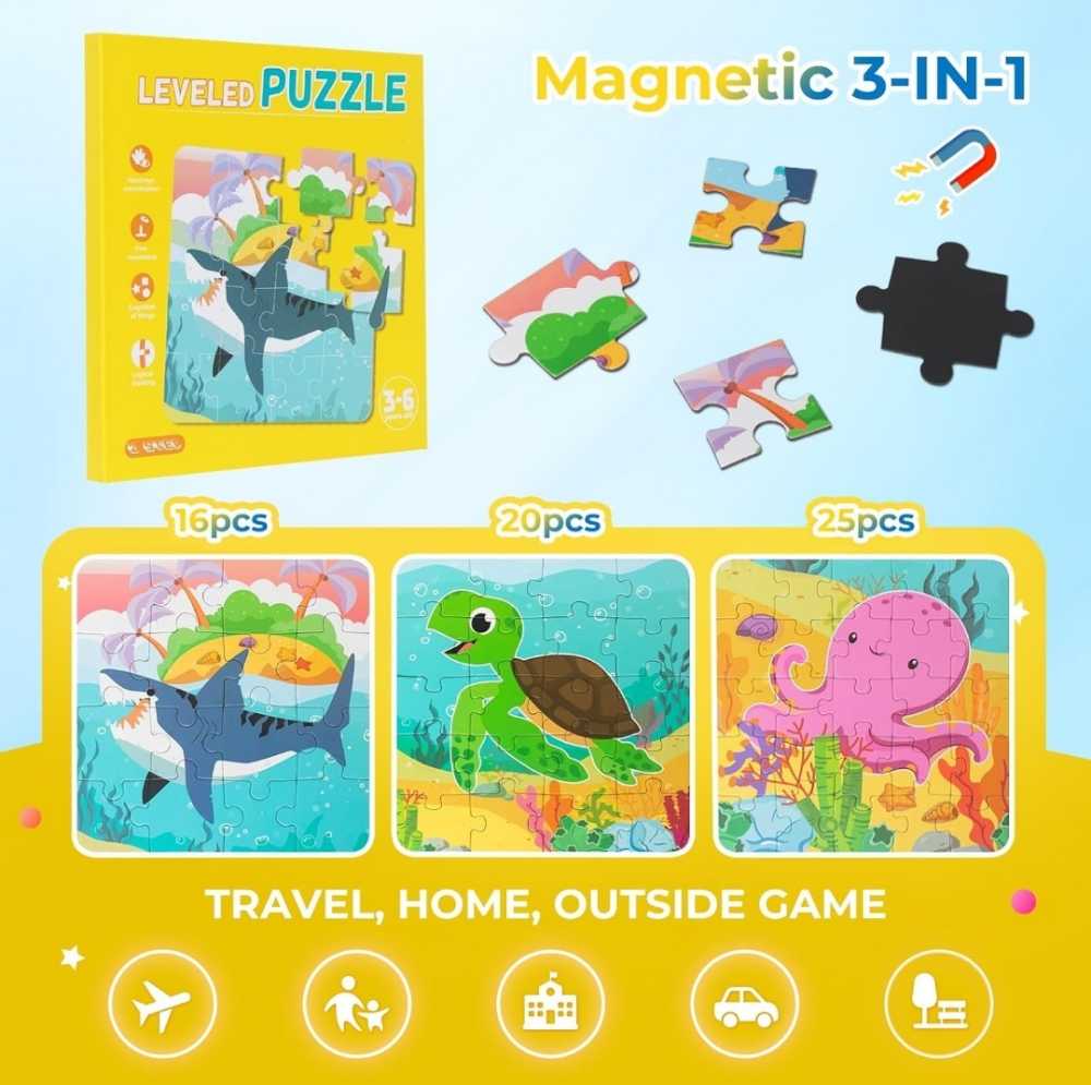 Nattork Magnetic Puzzle Book - Ocean - Nattork puzzle collectible - Main Image 2