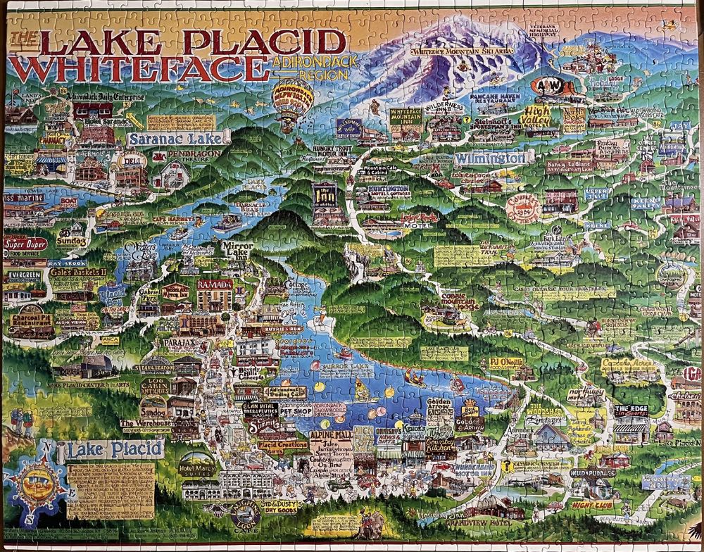 Lake Placid & Whiteface Region, NY - White Mountain Puzzles puzzle collectible - Main Image 2