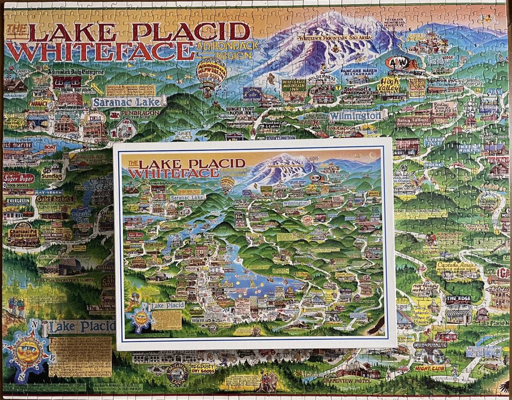 Lake Placid & Whiteface Region, NY - White Mountain Puzzles puzzle collectible - Main Image 3