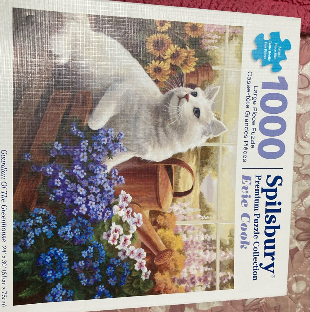 1000 Piece Evie Cook Art Puzzle ”guardian Of The Greenhouse” 30”x24”  puzzle collectible [Barcode 810061443766] - Main Image 2