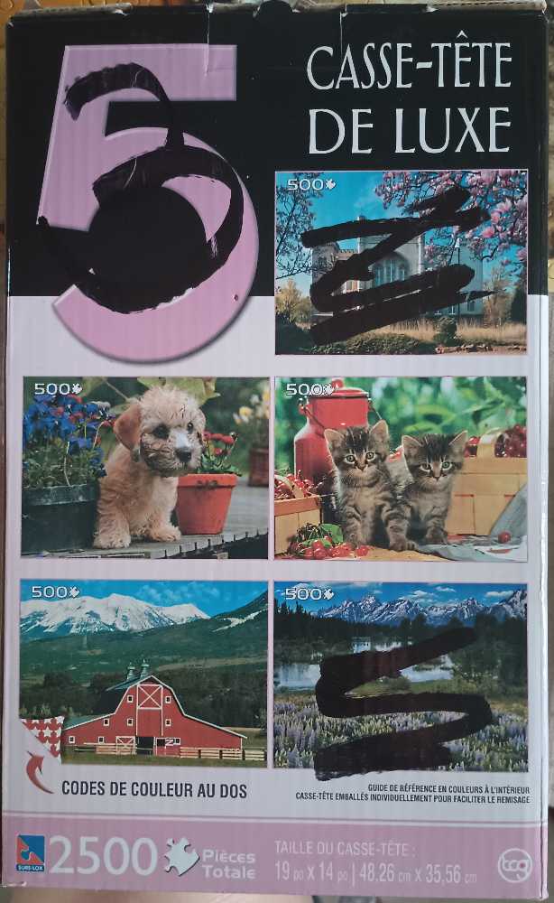 5 Deluxe Puzzles - Pink Group - Sure-Lox / tcg toys puzzle collectible [Barcode 686141588050] - Main Image 2