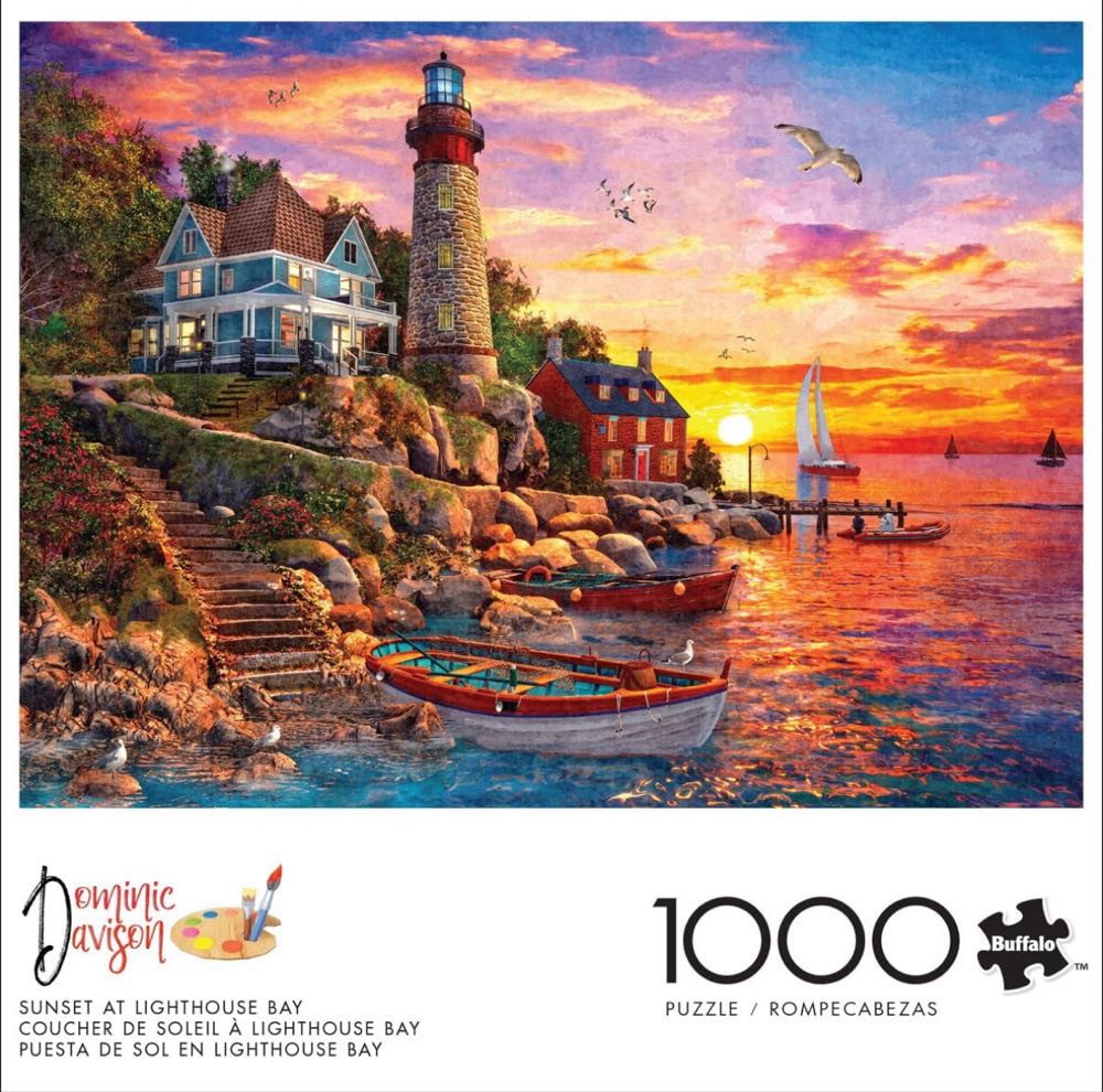 Dominic Davison - Sunset At Lighthouse Bay - Buffalo puzzle collectible [Barcode 079346014569] - Main Image 2