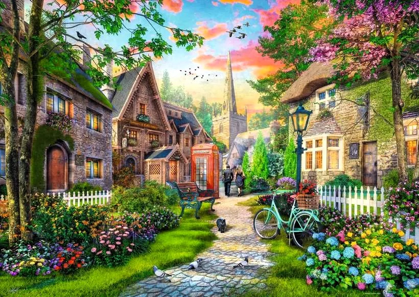 Church Lane - Ravensburger puzzle collectible - Main Image 2