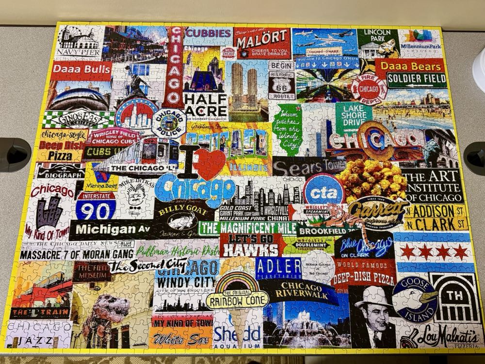 I Love Chicago - White Mountain puzzle collectible [Barcode 724819263202] - Main Image 2