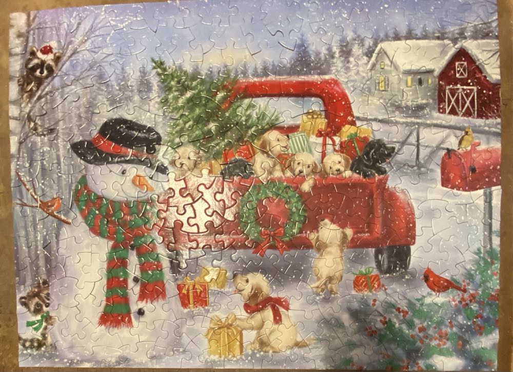 Red Truck With Puppies - Bits & Pieces puzzle collectible [Barcode 192949055231] - Main Image 2