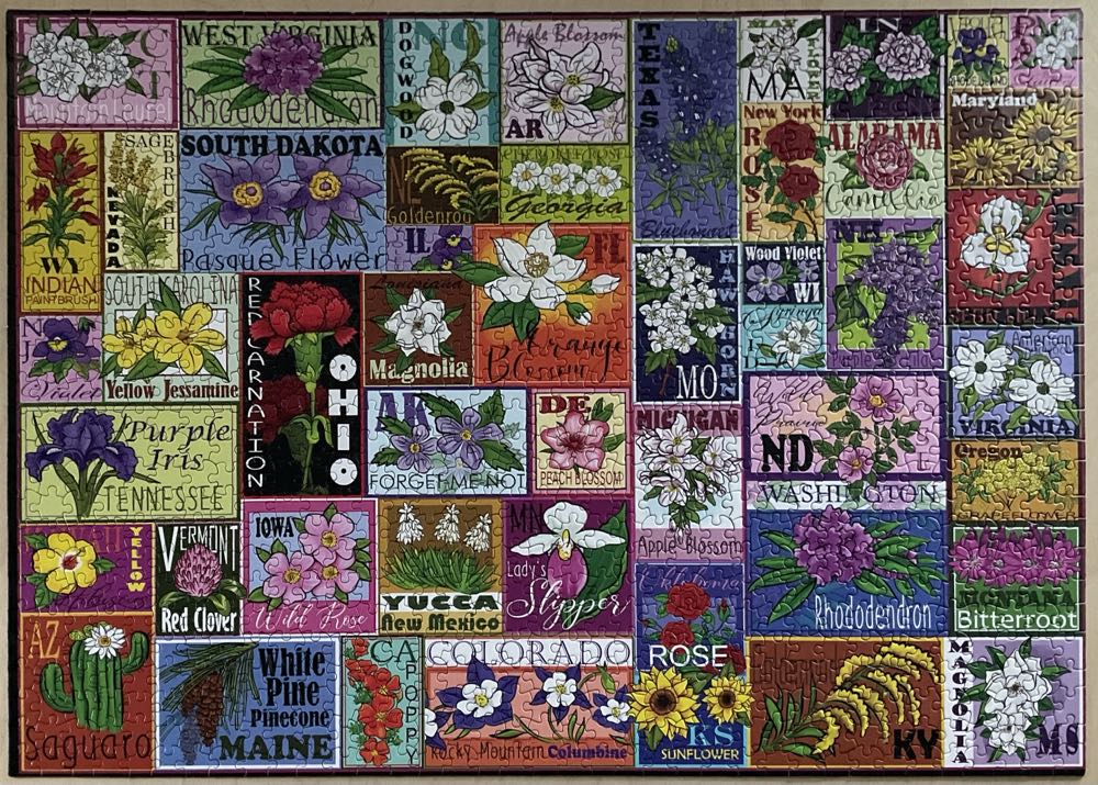 State Flowers - Ceaco puzzle collectible [Barcode 021081334211] - Main Image 2