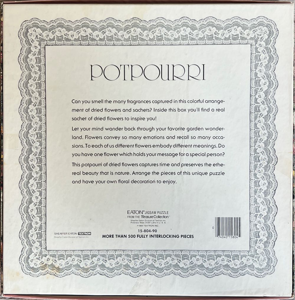 Potpourri - Eaton Jigsaw Puzzle puzzle collectible [Barcode 074040158045] - Main Image 2