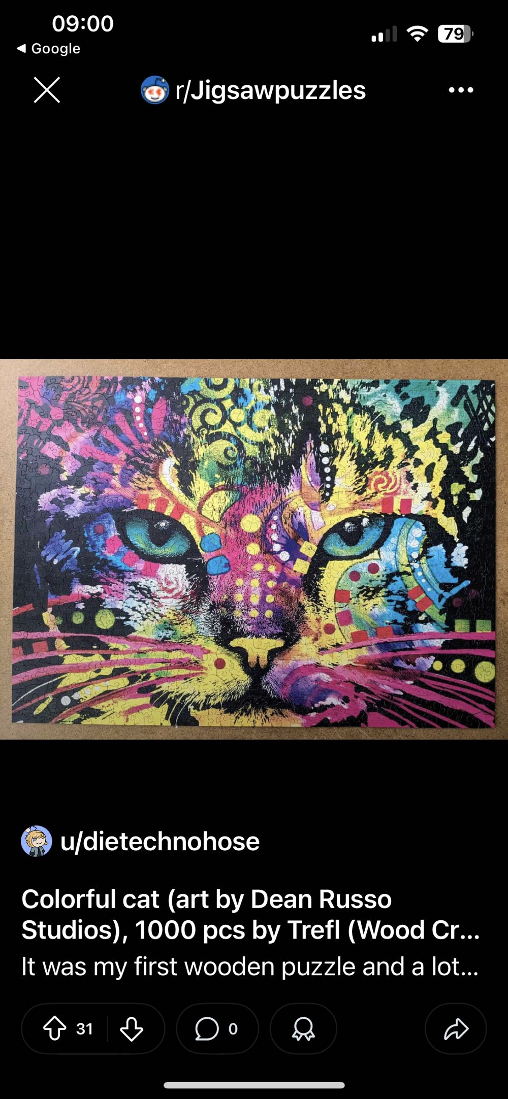 Colorful Cat (Agnes €7,04)  puzzle collectible - Main Image 3