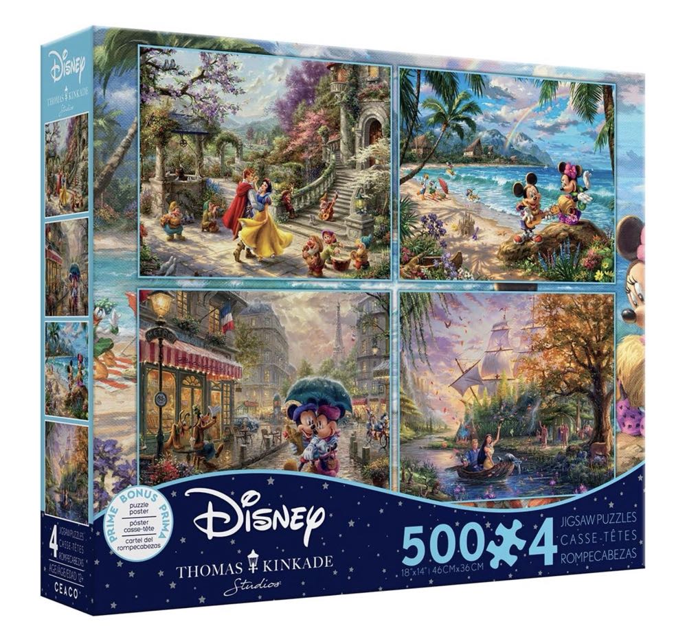 Set 1: Snow White Dancing in the Sunlight - Ceaco / Thomas Kinkade puzzle collectible - Main Image 2