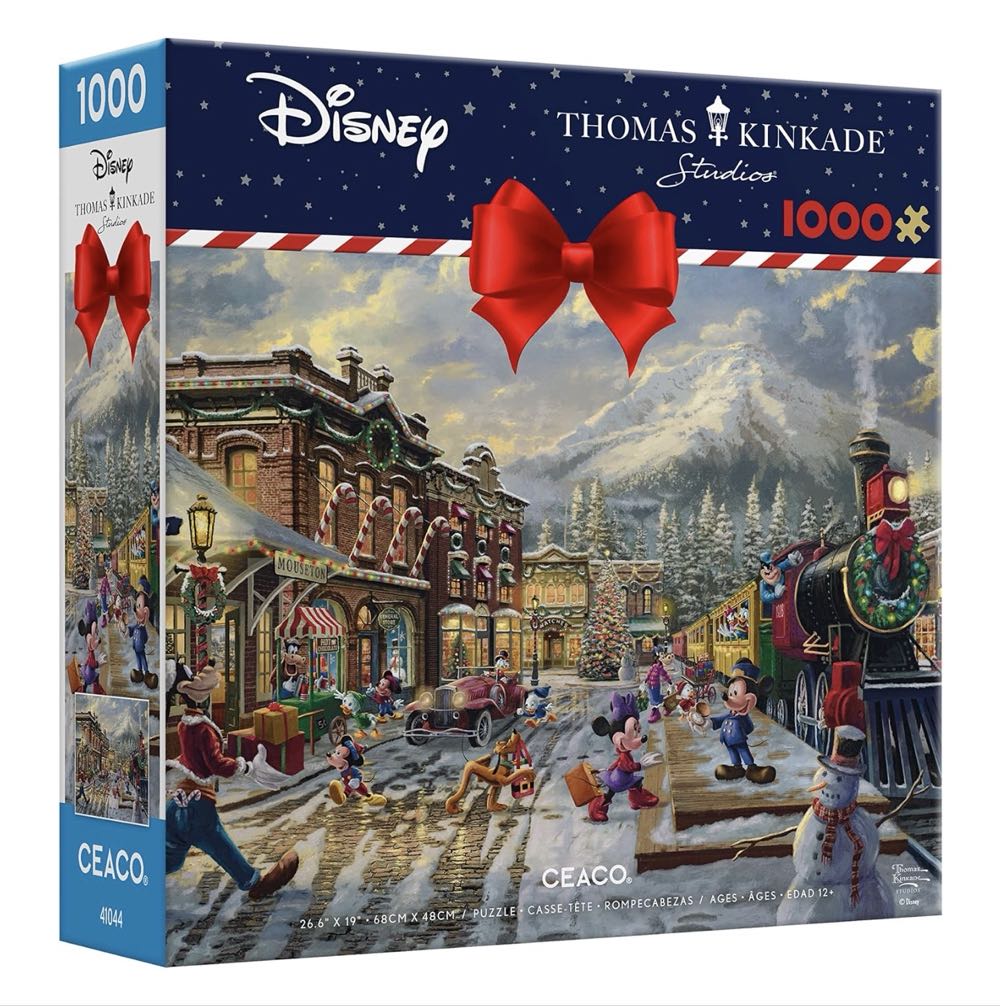 Mickey And Minnie Candy Cane Express - Ceaco / Thomas Kinkade puzzle collectible - Main Image 2
