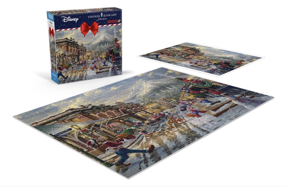 Mickey And Minnie Candy Cane Express - Ceaco / Thomas Kinkade puzzle collectible - Main Image 4