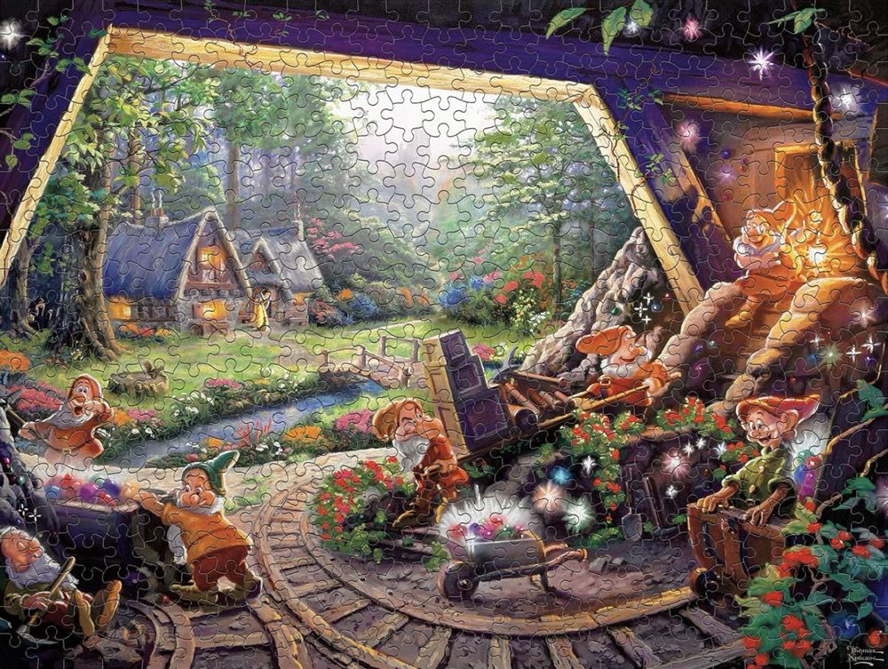Set 6: Snow White and the Seven Dwarfs - Ceaco / Thomas Kinkade puzzle collectible - Main Image 3