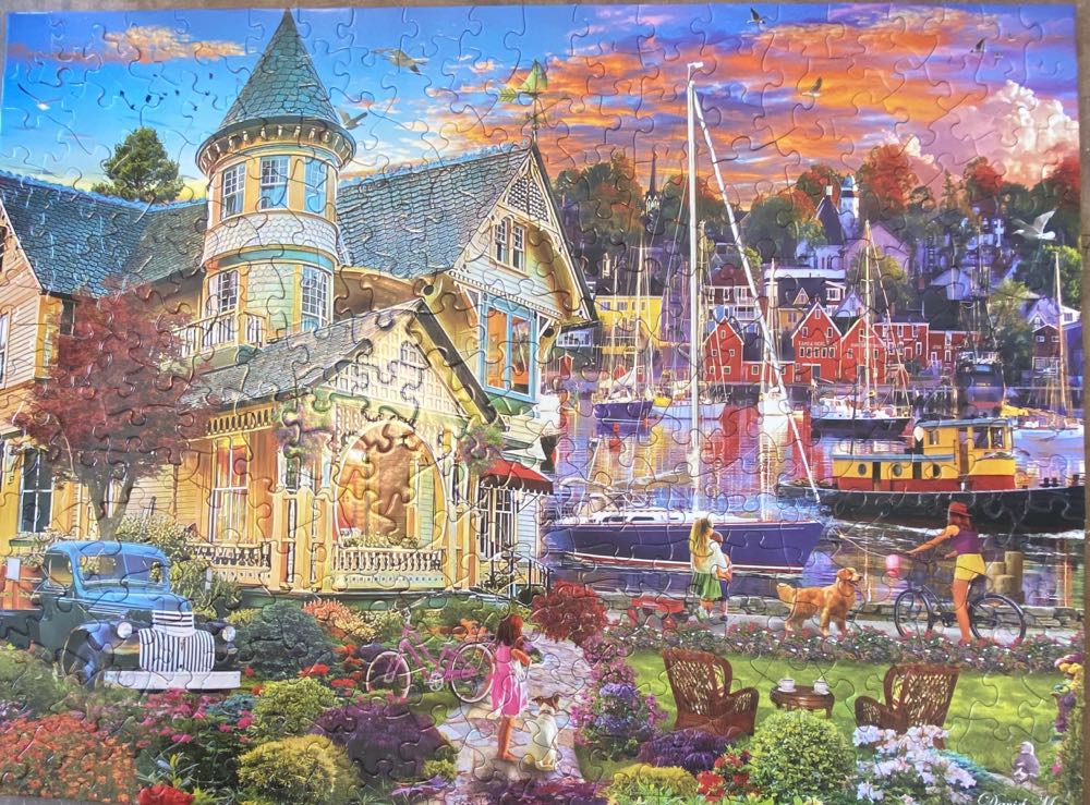 Victorian Home On Harbor - Bits & Pieces puzzle collectible [Barcode 192949084972] - Main Image 2