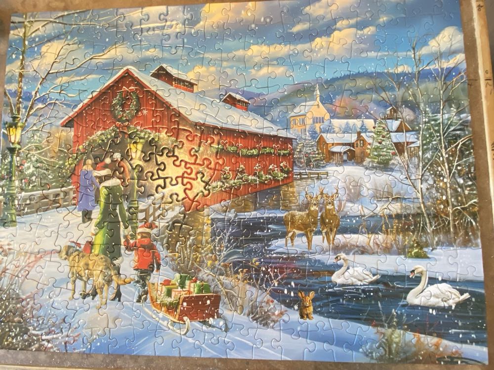 Family Winter Outing - Bits & Pieces puzzle collectible [Barcode 192949086327] - Main Image 2