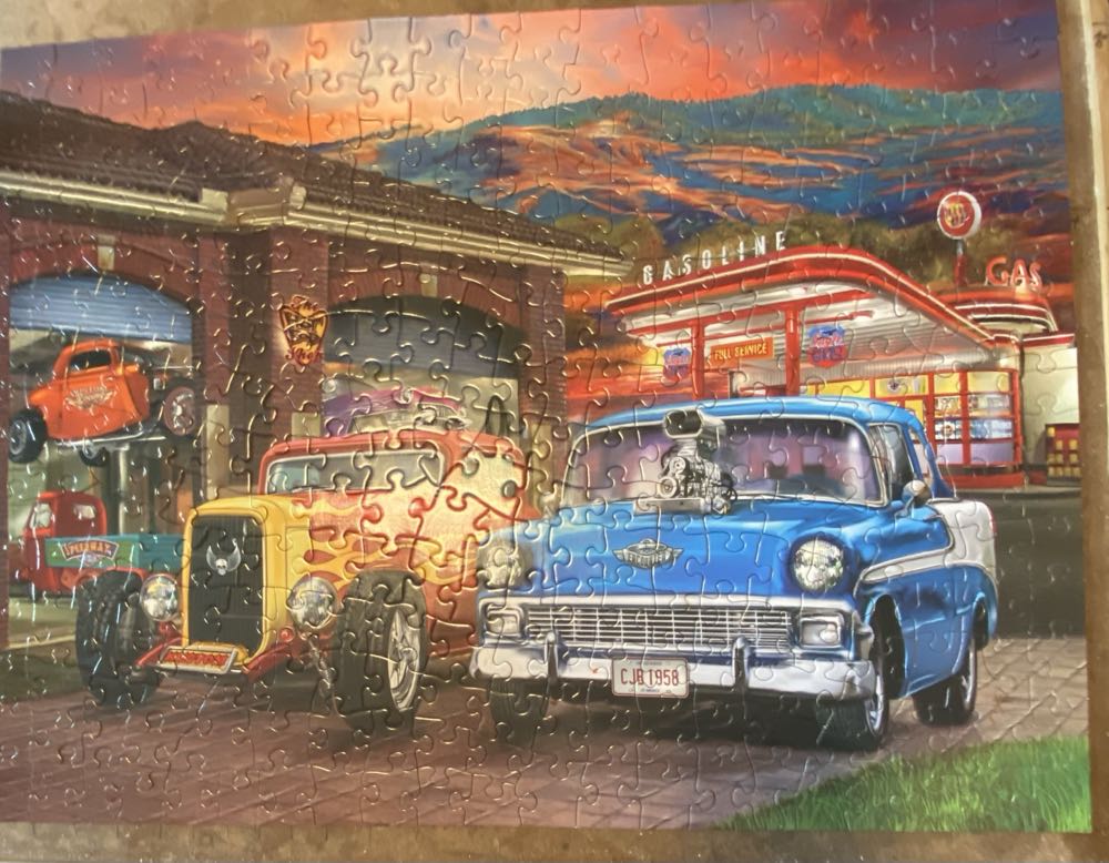 Hot Rod Sunset - Bits & Pieces puzzle collectible [Barcode 192949088826] - Main Image 2