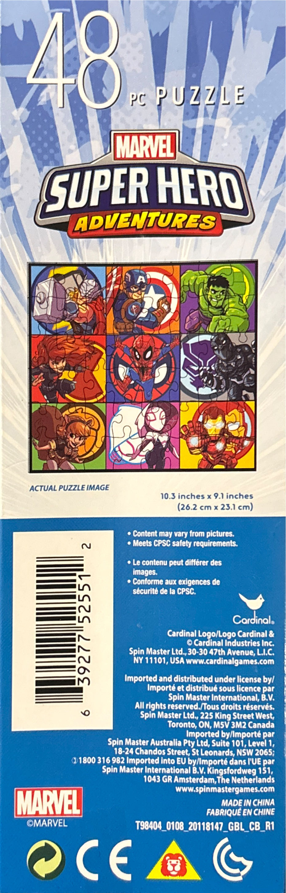 Cardinal Kid’s ~ Marvel Super Hero Adventures 48 Piece New Toy Pc X Jigsaw Story 4 Ducky Bunny 2  puzzle collectible [Barcode 639277525512] - Main Image 2