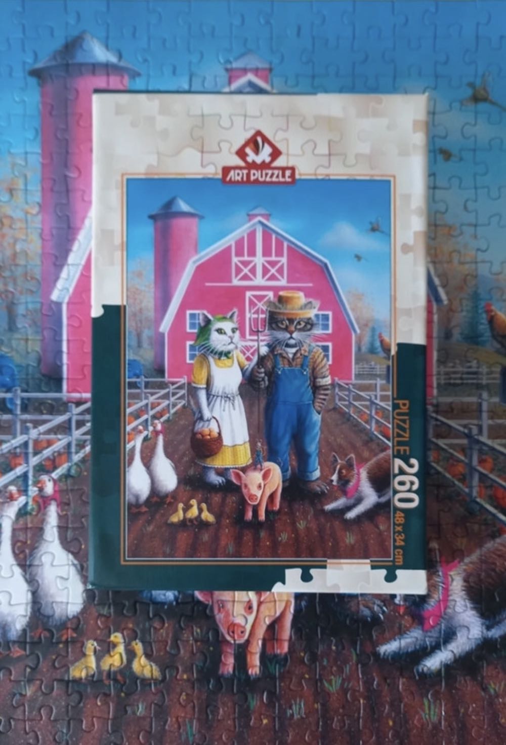 Feline Farming 🟦 - Art Puzzle puzzle collectible [Barcode 8682450140288] - Main Image 4