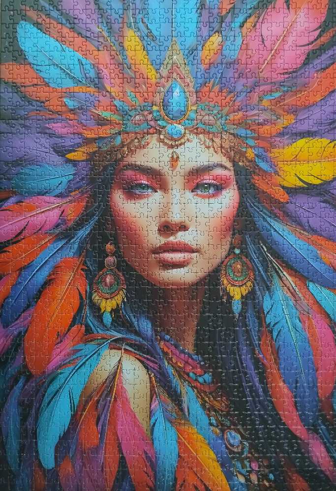 Indian Beauty - Bluebird puzzle collectible - Main Image 2
