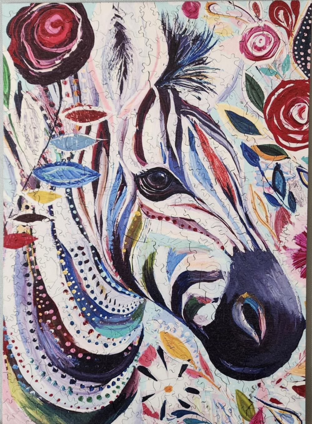 Rainbow Zebra - Wood-Unknown puzzle collectible [Barcode 72585234472] - Main Image 2