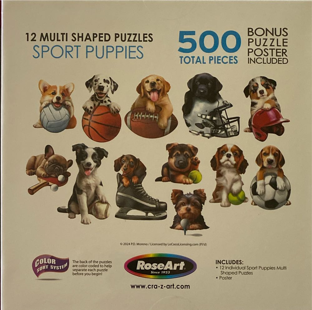 Sport Puppies Mini Shaped Jigsaw - Cra-Z-Art puzzle collectible [Barcode 4895145425285] - Main Image 2