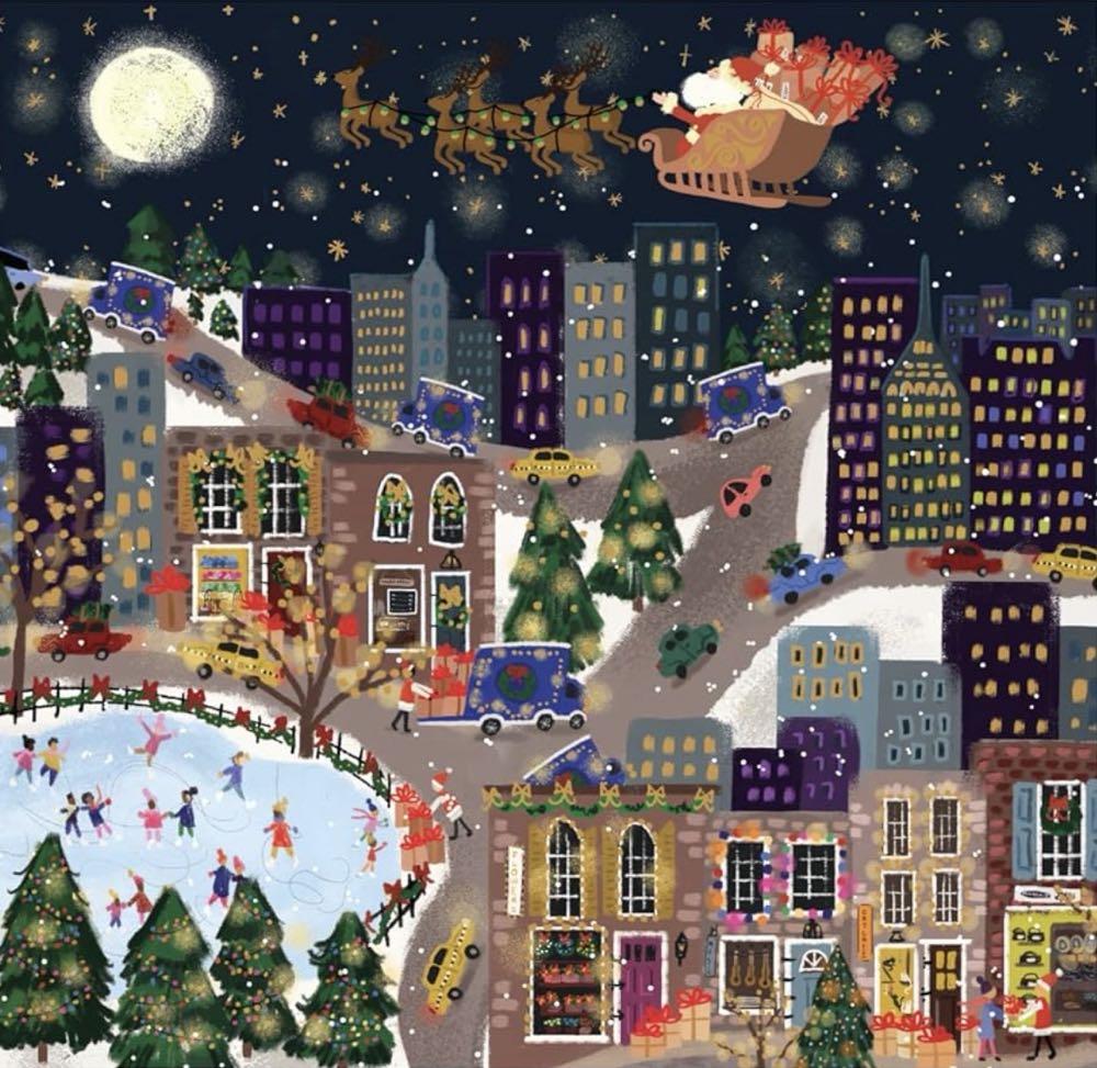 Merry Moonlight Skaters - Galison puzzle collectible [Barcode 9780735383616] - Main Image 2