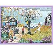 Barbie Winter Puzzle Tin W 7oz Barbie Shaped Chocolate Chip Cookies