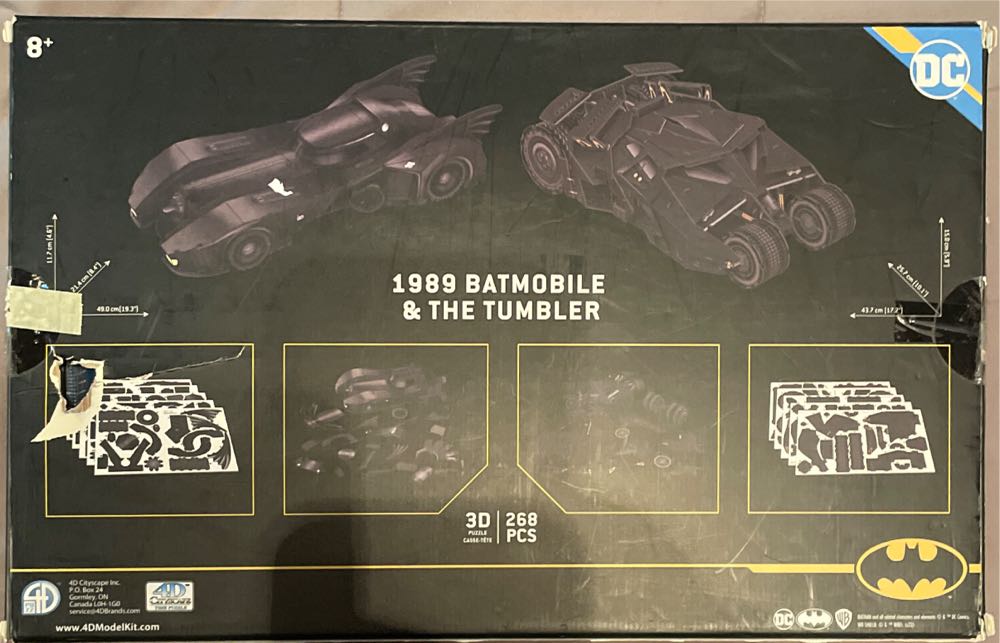 Batman Batmobile And The Tumbler 3d Puzzle Set ...  puzzle collectible [Barcode 714832200476] - Main Image 2