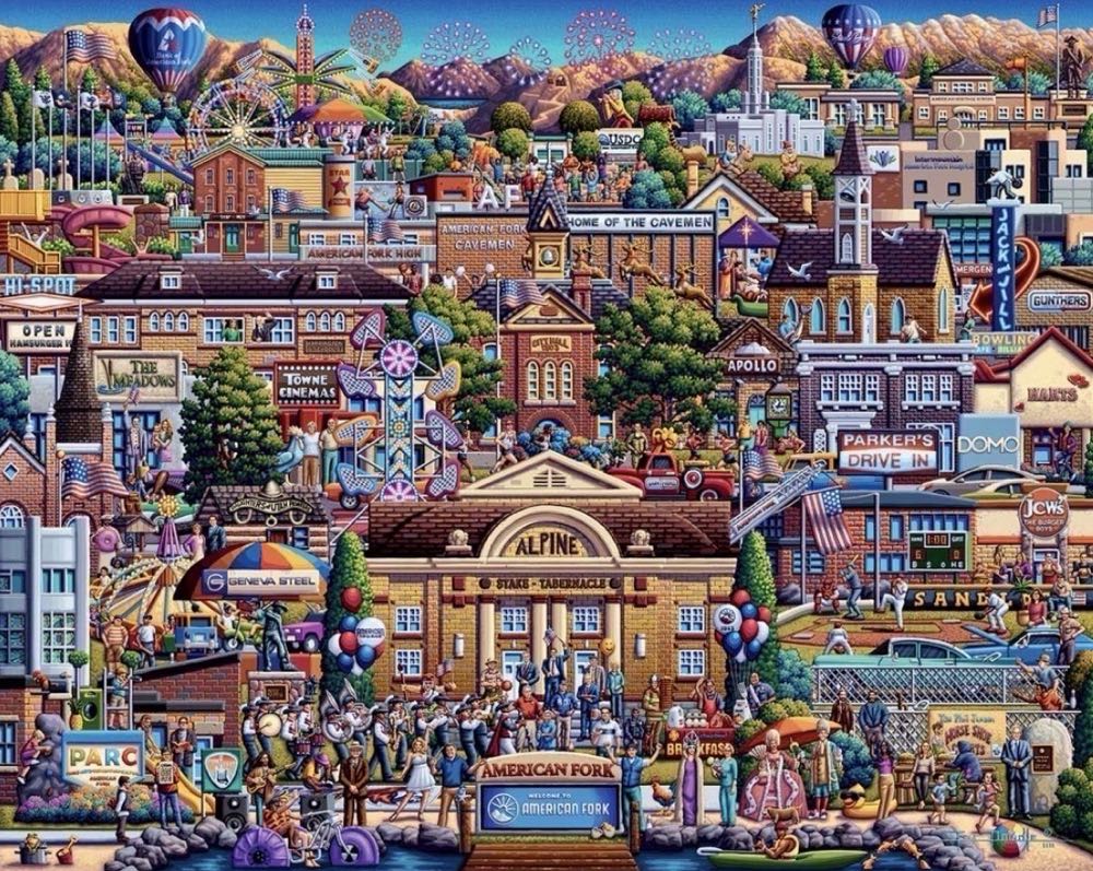 American Fork - Dowdle Folk Art puzzle collectible [Barcode 671095905237] - Main Image 2