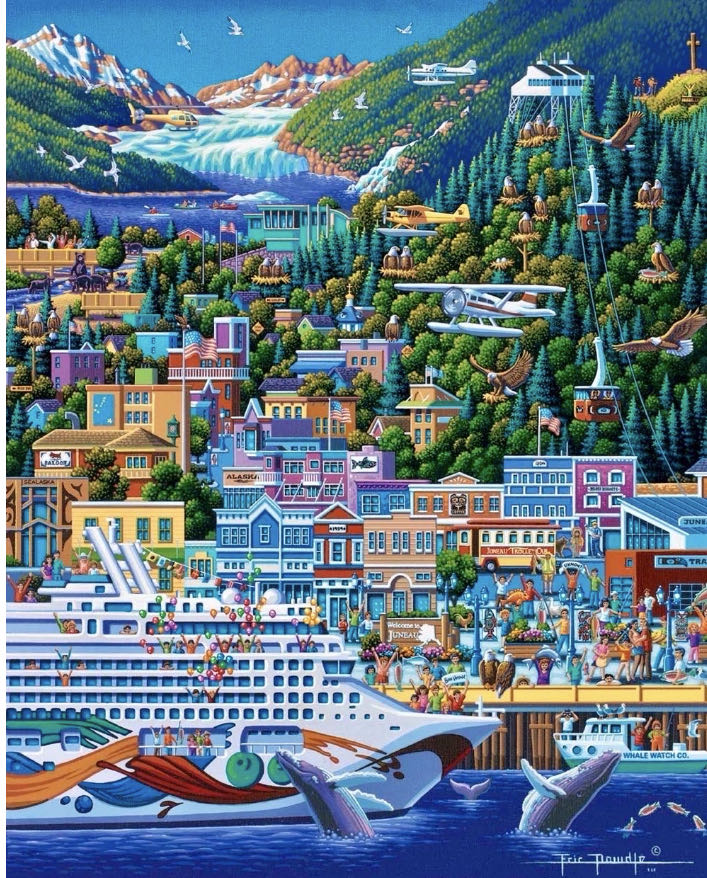 Juneau - Dowdle Folk Art puzzle collectible [Barcode 671095903813] - Main Image 2