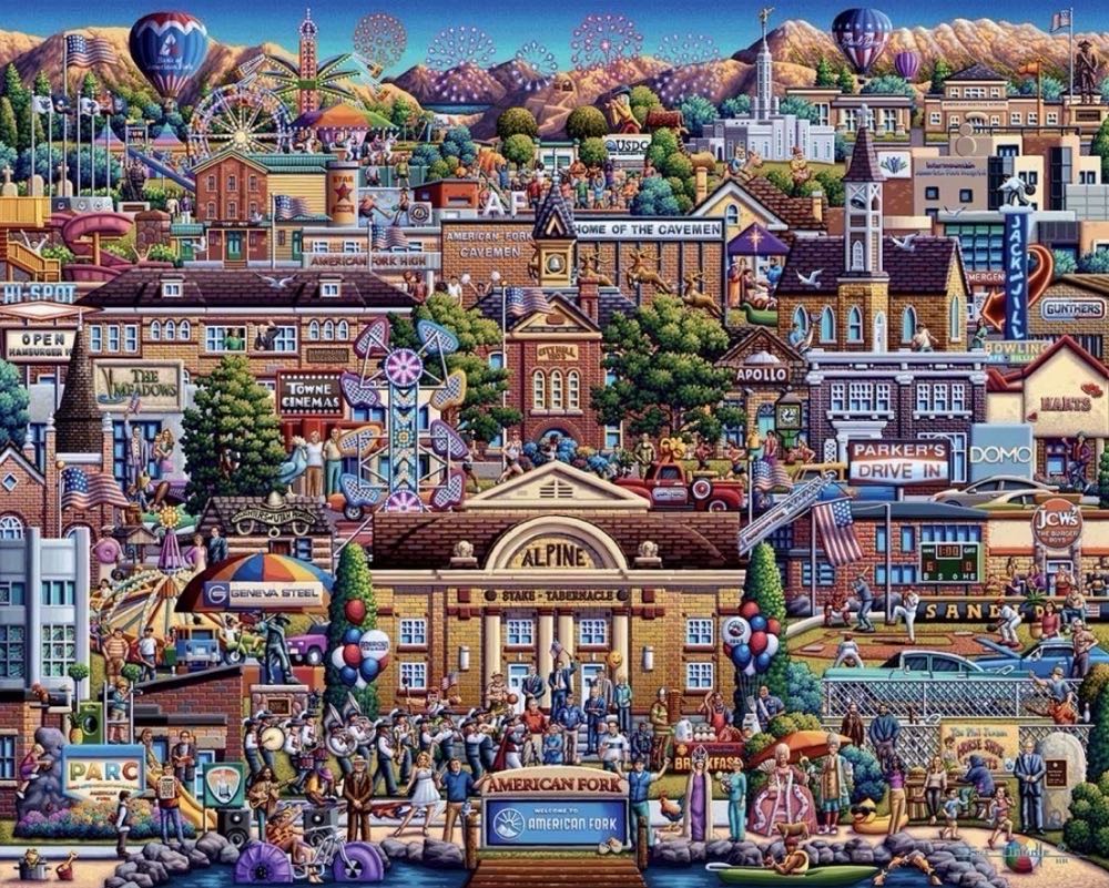 American Fork - Dowdle Folk Art puzzle collectible [Barcode 671095905237] - Main Image 2