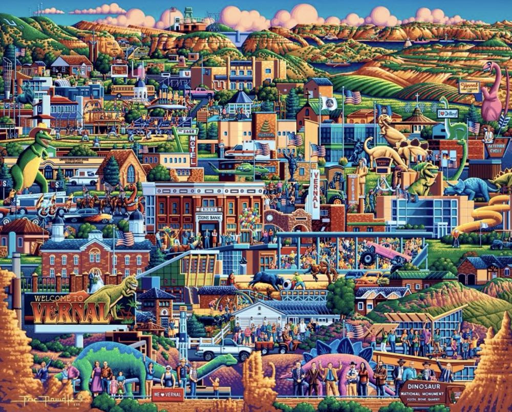 Vernal - Dowdle Folk Art puzzle collectible [Barcode 671095004237] - Main Image 2