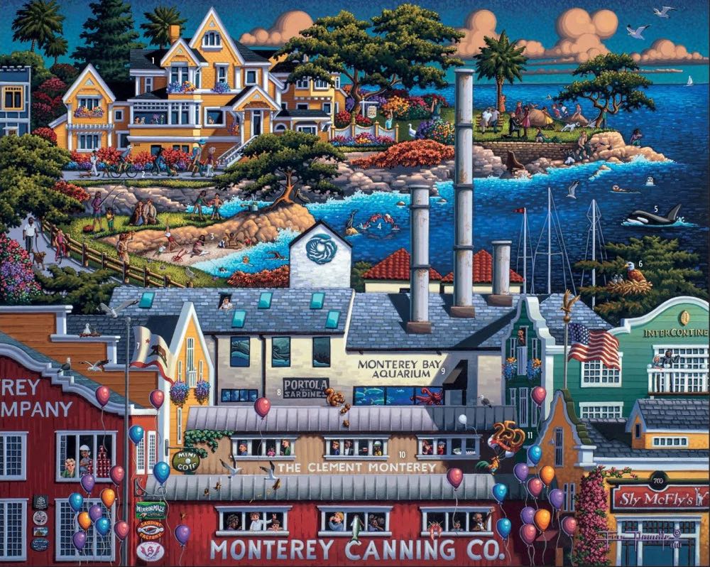 Monterey - Dowdle Folk Art puzzle collectible [Barcode 671095205375] - Main Image 2