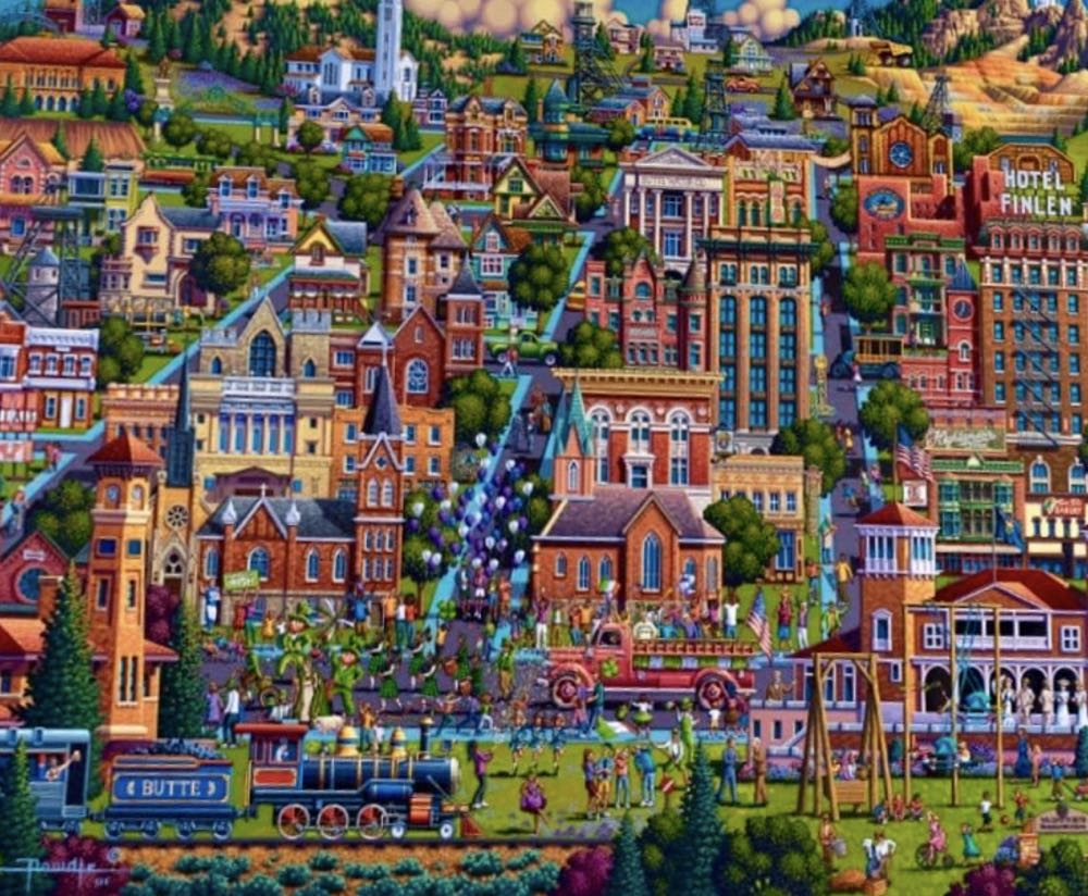 Butte - Dowdle Folk Art puzzle collectible - Main Image 2