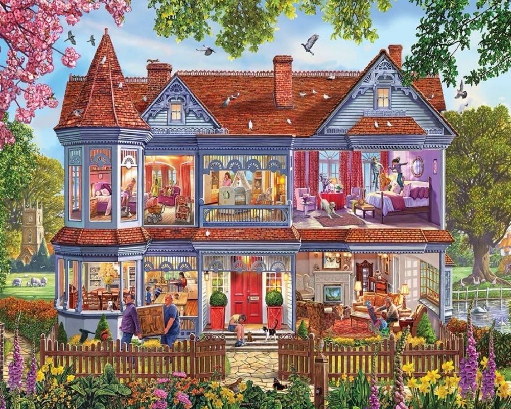 Spring House - White Mountain puzzle collectible [Barcode 724819268894] - Main Image 2