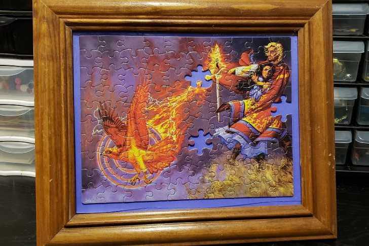 Masterpieces Game Day 500 Piece Jigsaw Puzzle For Adults Nfl Detroit Lions Locker Room 15”x21”