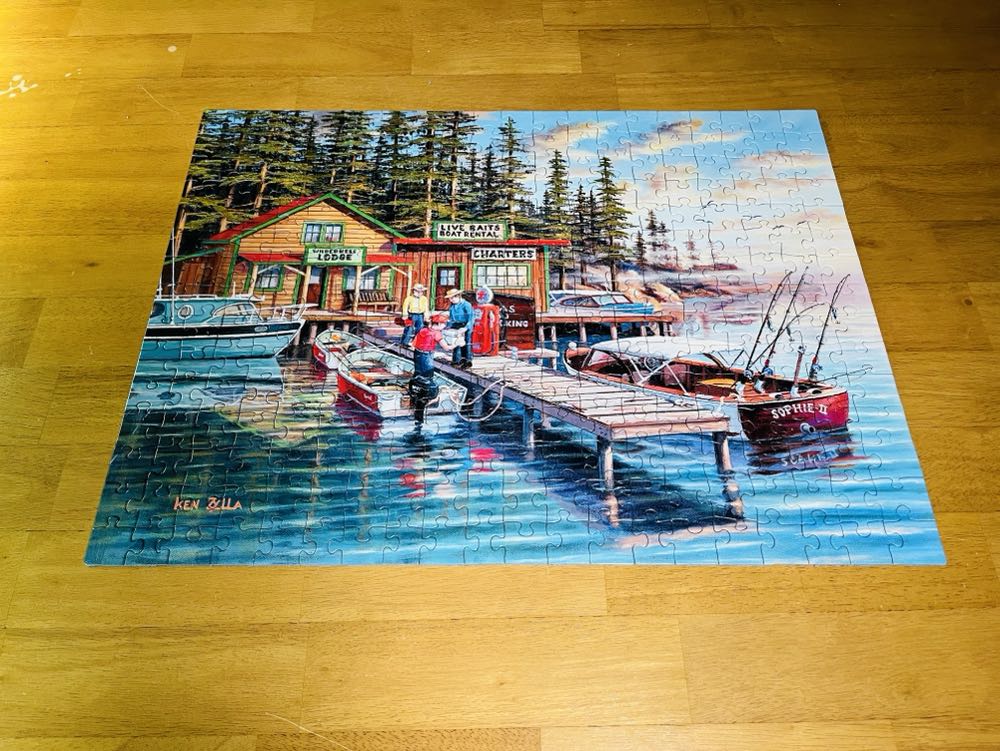 Rainy Lake - SunsOut puzzle collectible [Barcode 796780399204] - Main Image 2