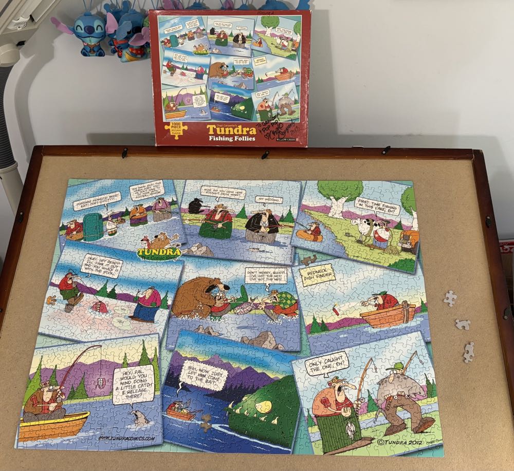 tundra Fishing Follies - Willow Creek puzzle collectible [Barcode 709786026876] - Main Image 2