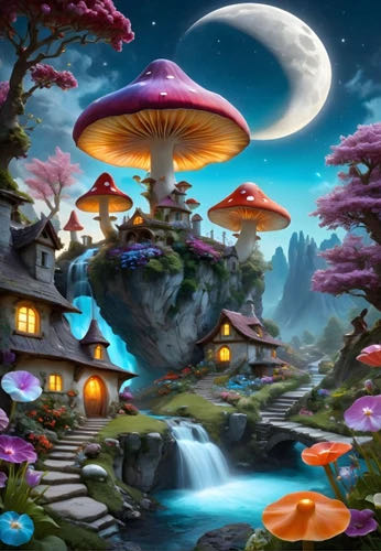 Mushroom Town - Bluebird puzzle collectible [Barcode 3663384909306] - Main Image 2