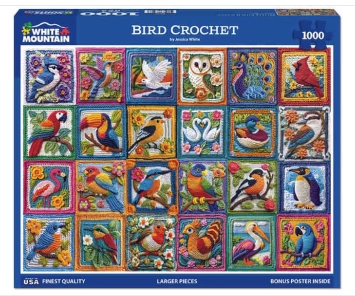 Bird Crochet - White Mountain puzzle collectible [Barcode 724819268955] - Main Image 2