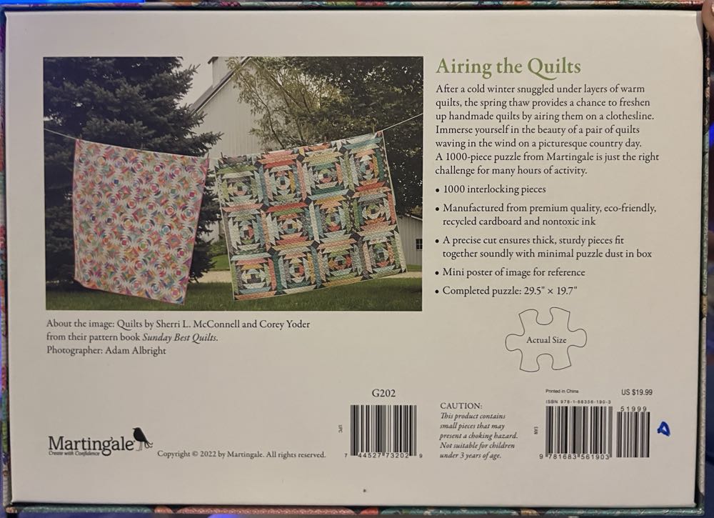 Airing the Quilts - Martingale puzzle collectible - Main Image 2